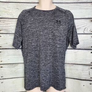 Under Armour Tech Tee Men’s XL Black Gray Loose Fit Training Shirt